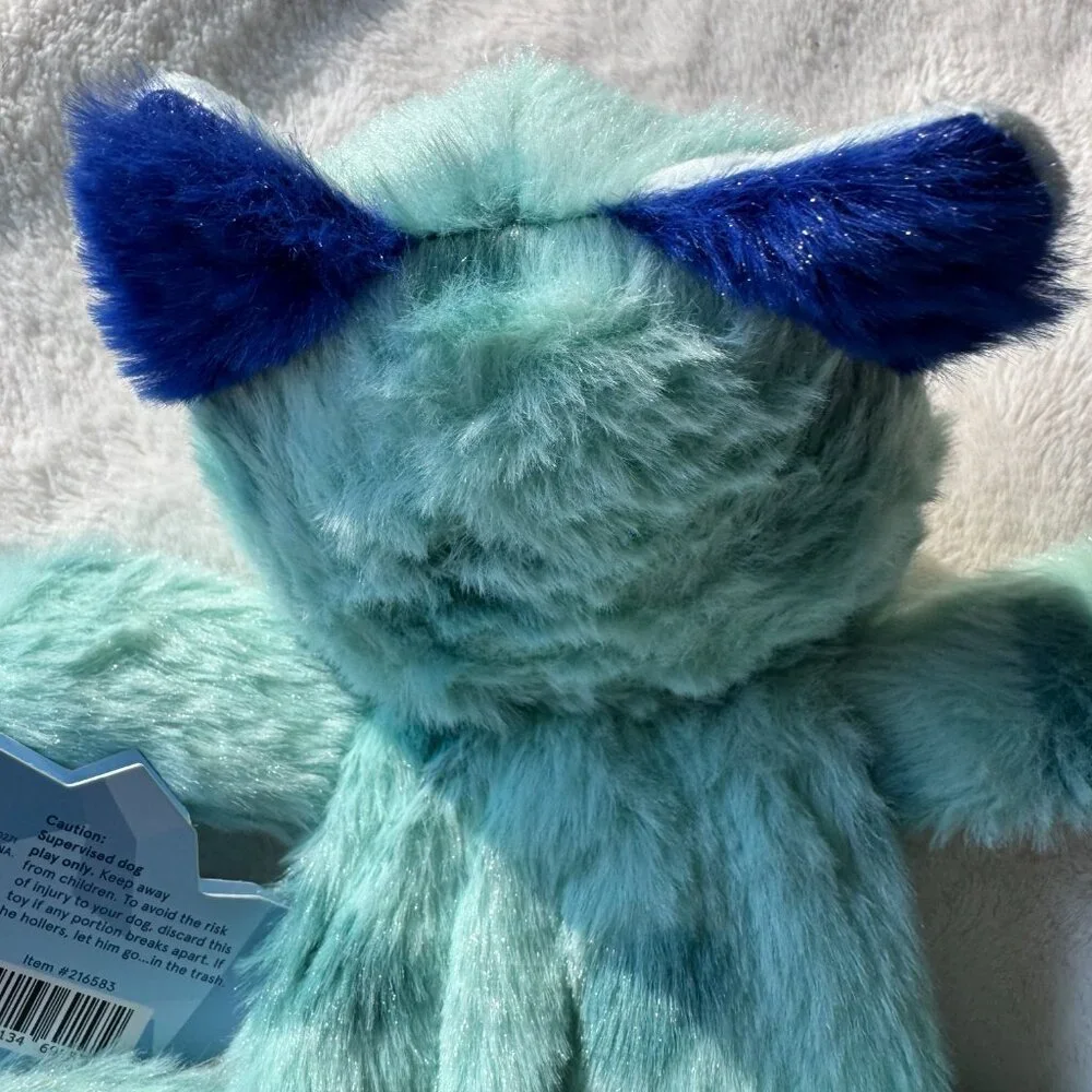 NWT Bark Box SLOBBERTOOTH TIGER Plush Dog Toy, Blue, Size M/L 20+ lbs. Dogs